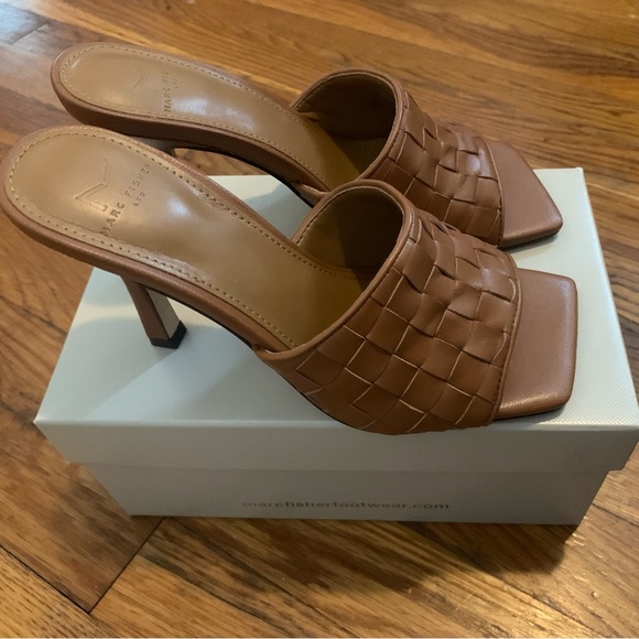 Marc Fisher Mildara Woven Leather Mules - Picture 3 of 4